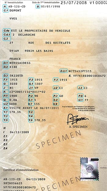 OCR para Carte Grise API