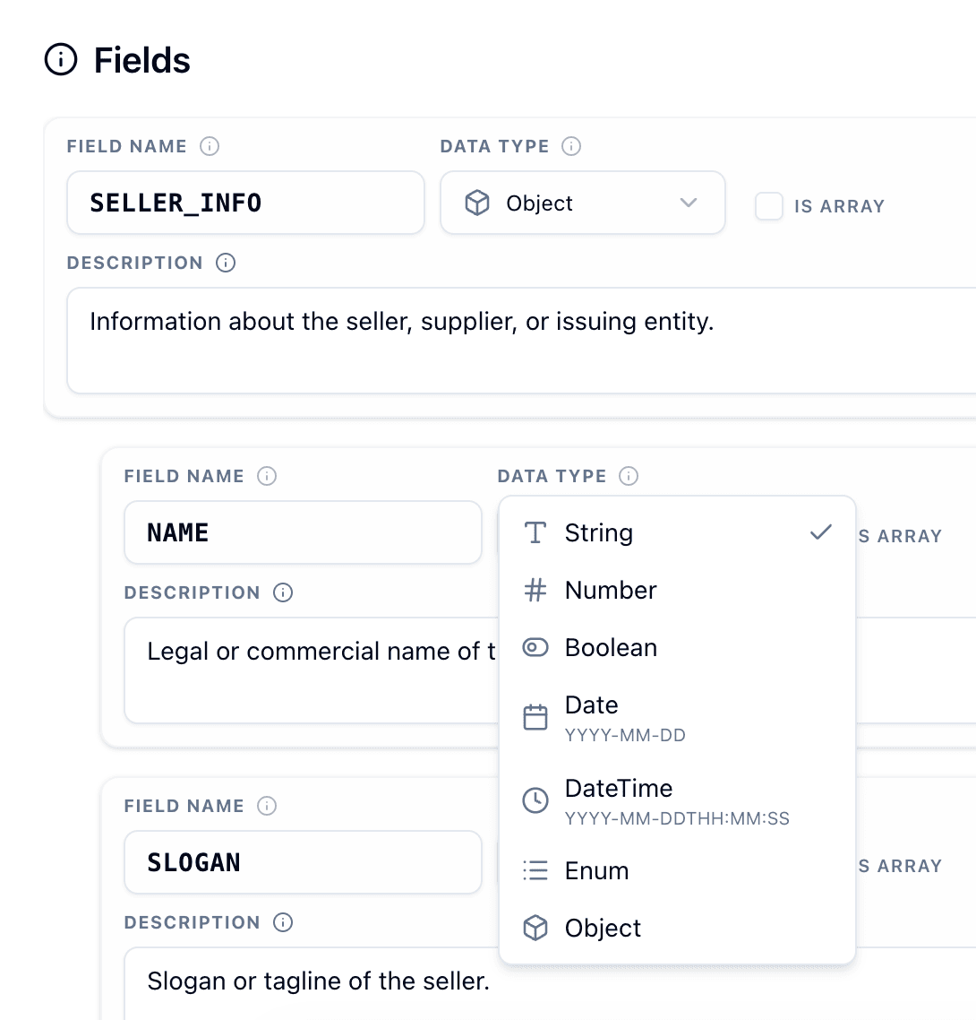 Customize the Schema